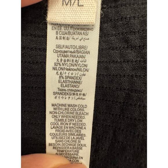 BCBGeneration Black Bondage Ribbed Mesh Stretch Pencil Midi Skirt Size M/L - Picture 4 of 6